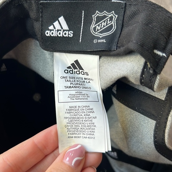 Adidas Hat Black Los Angeles Kings Snapback Hat Three Stripes Hockey One Size - Picture 2 of 7